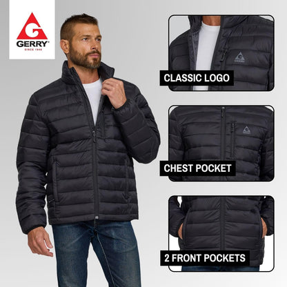 Gerry Packable Puffer Jacket Men, Warm Lightweight Winter Jackets for Men