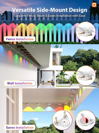 addlon 400FT(200FT*2) Permanent Outdoor Lights, Smart RGB+IC LED Lights for House & Outdoor Decor, App & Remote Control, DIY Scene Modes, IP67 Waterproof for Christmas, Holiday, Party Decorations