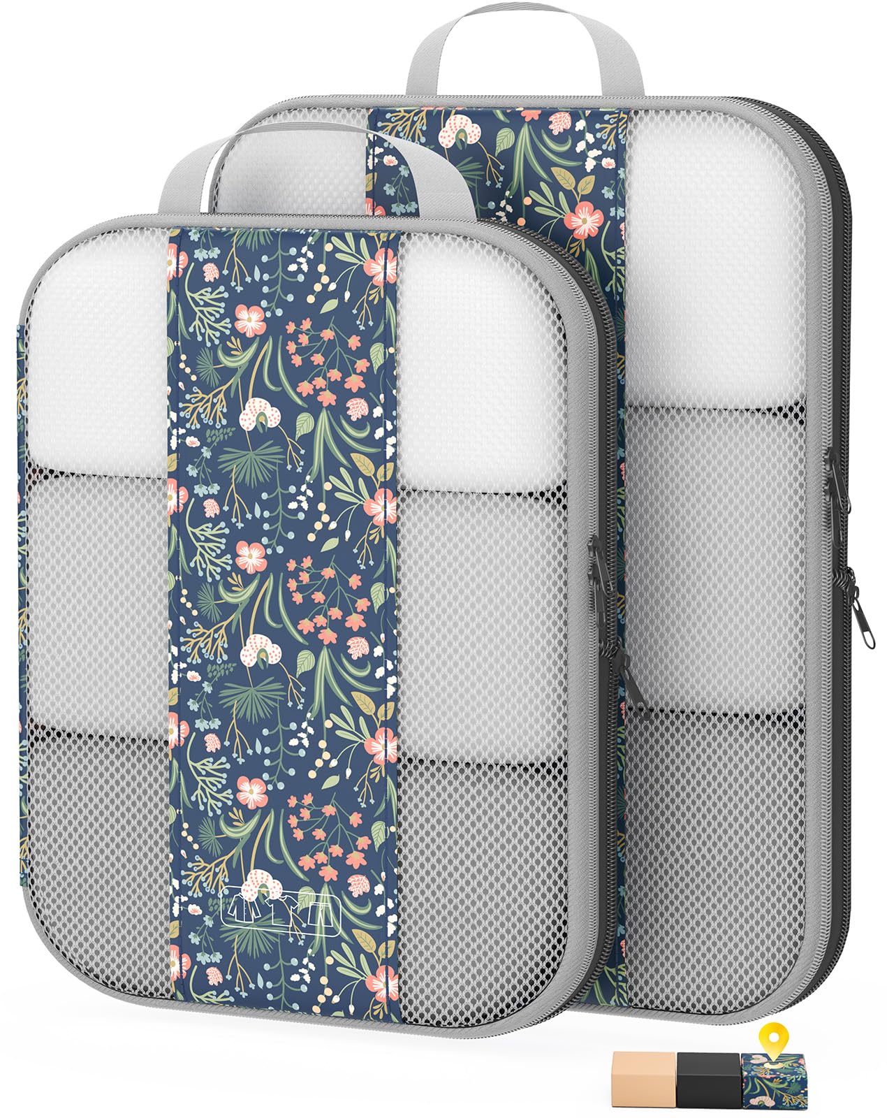 10 Set Compression Packing Cubes for Travel Essentials,Compressible Expandable Packing Cubes for Suitcase,OlarHike Luggage Organizer Bags for Travel,Handy Helper for Organizing Clothes(Black)