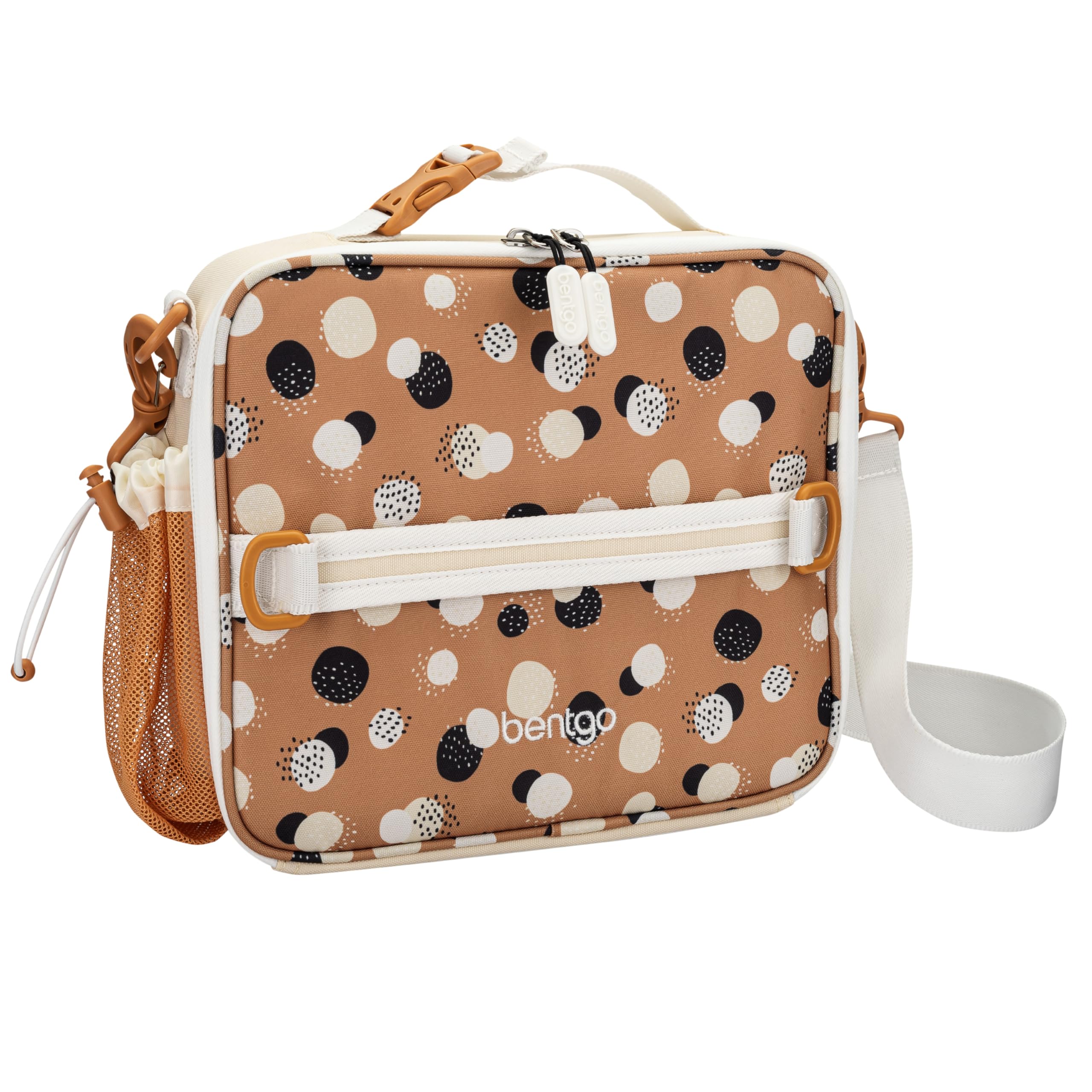 Bentgo Kids Lunch Bag - Double-Insulated, Reusable Lunch Bag for Kids 3+ with Adjustable Strap; Holds Lunch Box/Water Bottle/Snacks; Easy-Clean, Water-Resistant & Pockets (Sports)