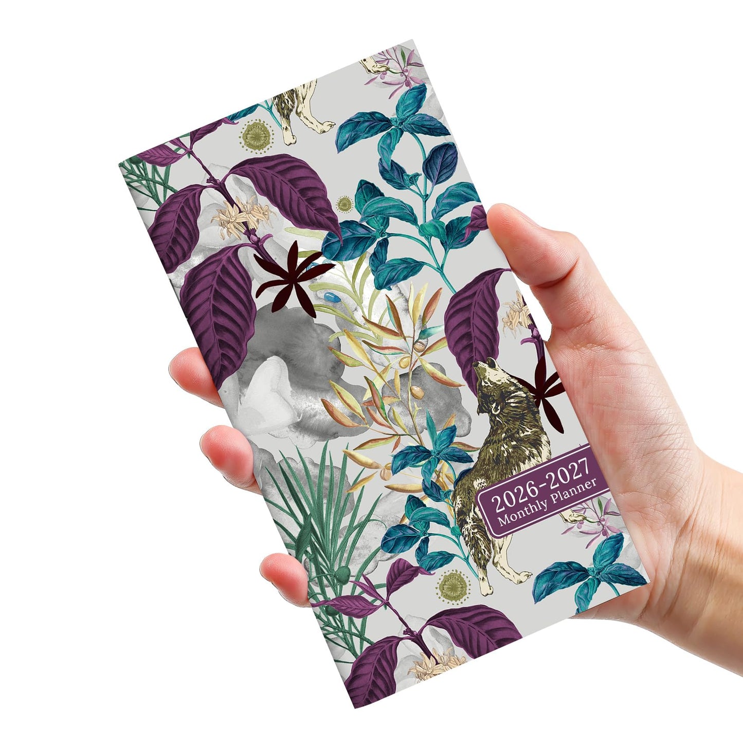 Pocket Calendar 2026-2027 for Purse, Two Year Monthly Planner Pocket Size, Jan 2026 to Dec 2027 Monthly Planner Small Size (6.5" x 3.5") - Wildflowers