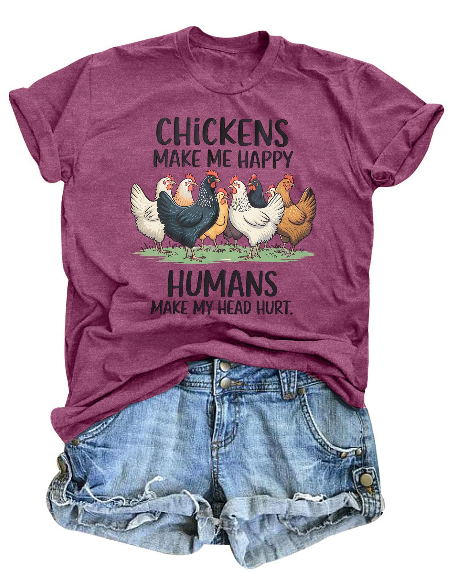 Christmas Chicken Shirt Women: Chicken Mom Tshirt Chicken Lover Cute Animal Graphic Tee Country Farm Holiday Tops