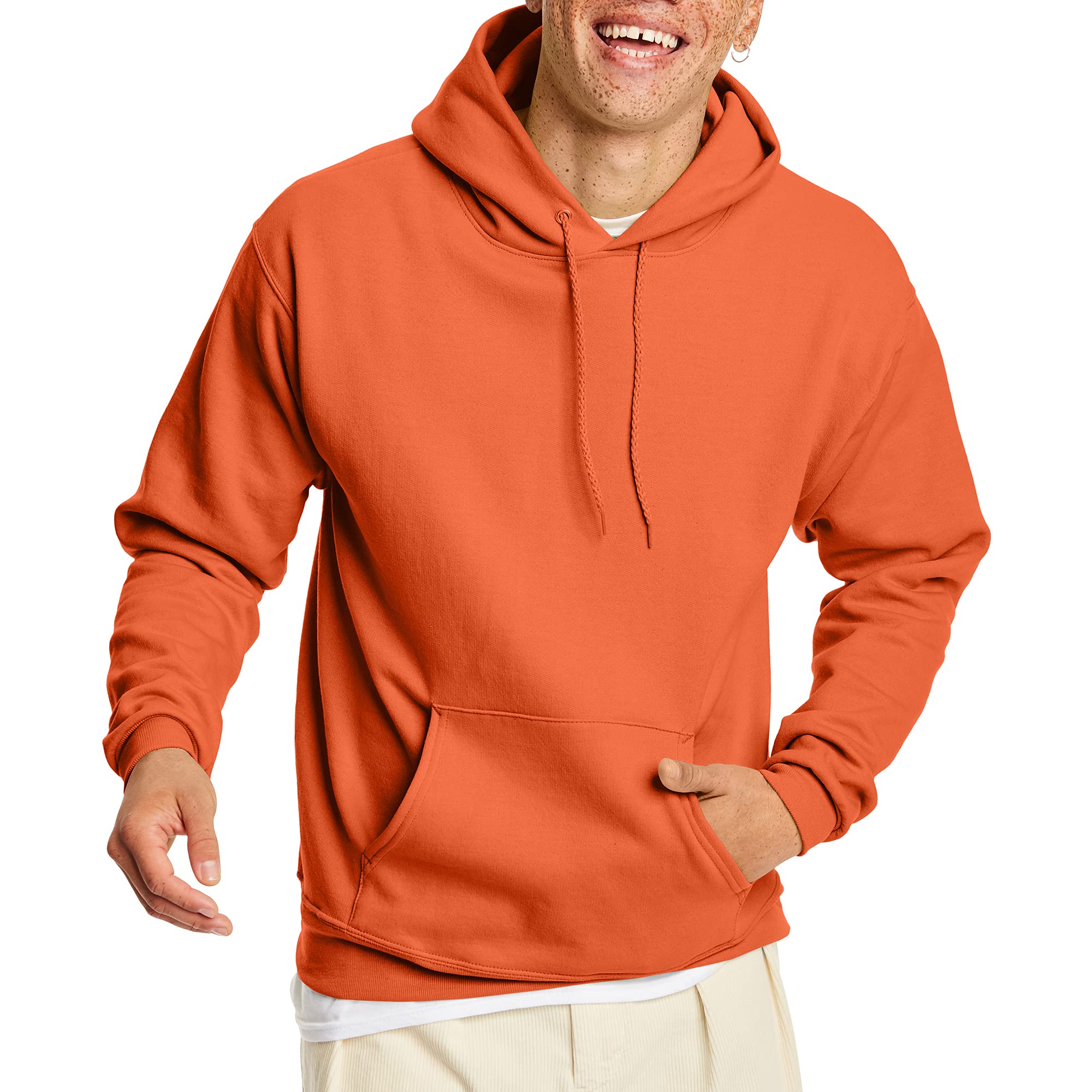 Hanes EcoSmart Hoodie, Midweight Fleece, Pullover Hooded Sweatshirt for Men