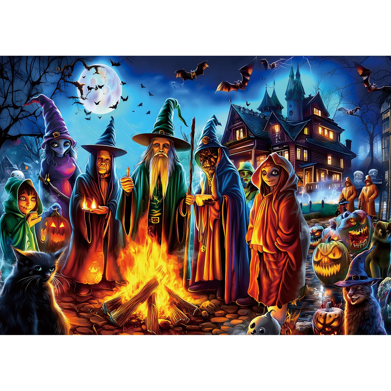 Christmas 500 Piece Jigsaw Puzzles for Adults Holiday Scene Puzzle with Letters on Back Festive Tree Stockings Fireplace Scene Fun Family Puzzles Gift for Adults Seniors（20" x 20"）