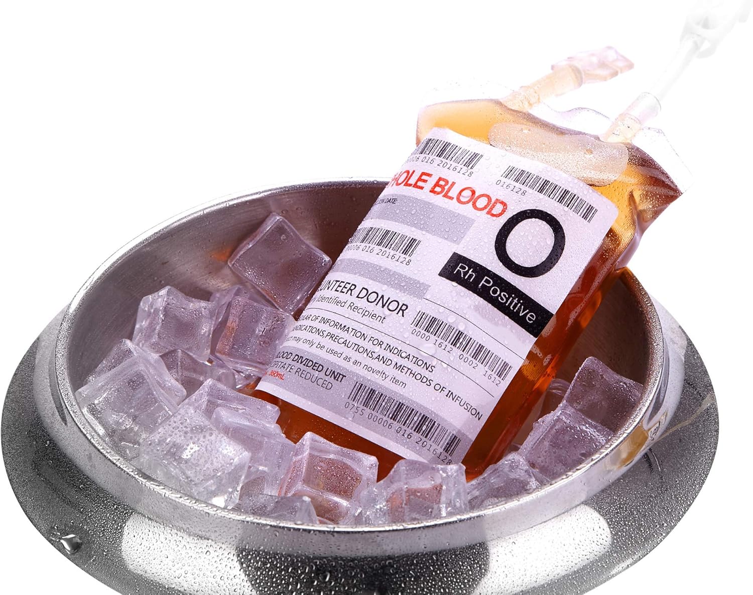 Blood Bags for Drinks, WYNK Live Blood of Theme Parties 350ML x 10 IV Bags with Syringe Halloween Party Cups for Halloween Zombie Party Christmas Carnival Theme Parties Children Funny Decoration