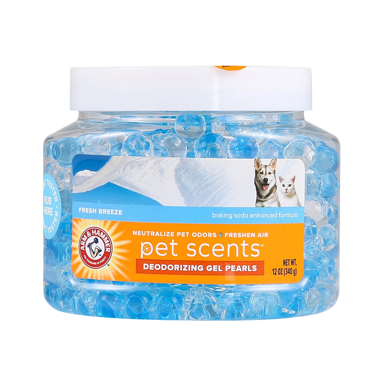 Arm & Hammer Air Freshener Gel - Pet Odor Eliminator with Baking Soda - Odor Absorbing Gel Beads for Cats & Dogs - Pet Deodorizer and Air Neutralizer for Home - Natural Freshness Lavender Fields 12 oz
