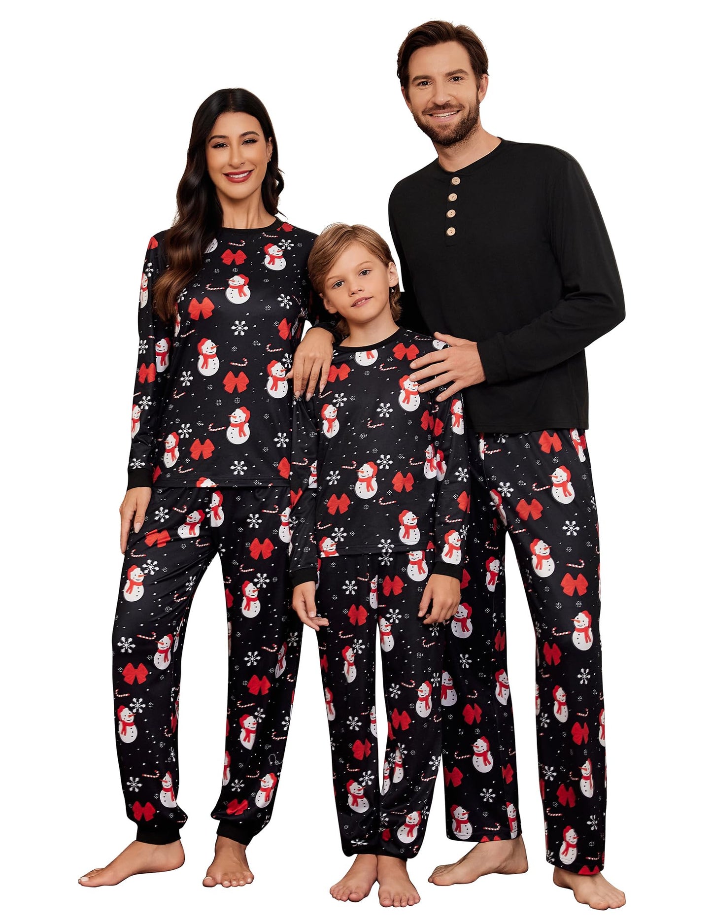 Ekouaer Family Christmas Pajamas Matching Sets Womens Mens Pjs Long Sleeve Sleepwear Holiday Lounge Sets