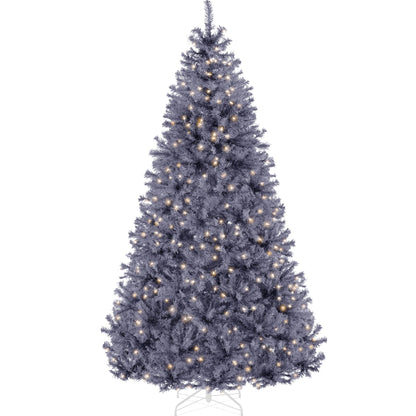 Best Choice Products 6ft Pre-Lit Baby Blue Christmas Tree, Full Artificial Holiday Decoration w/ 947 Branch Tips, 250 Lights, Foldable Base