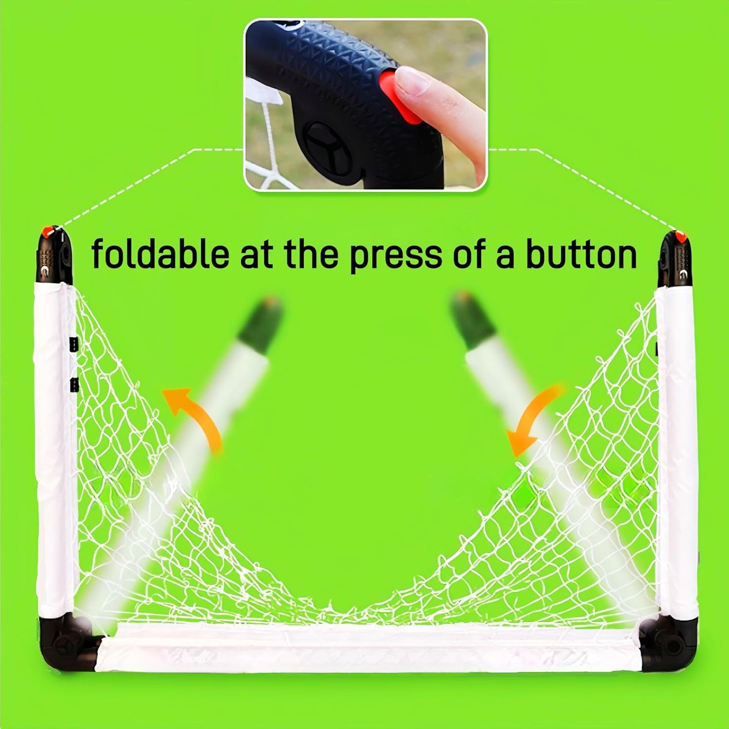 Kids Soccer Goal for Backyard Set, Small Foldable Goals for Toddler, Kids Mini Goals for The Garden/Indoor/Outdoor, 23" x 16"/ 35" x 23"/ 45" x 31" Goal Size, Children Soccer Toy Age 1-11