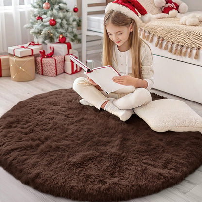 OLANLY Area Rugs for Living Room Bedroom, Machine Washable 4x5.9 ft Soft Fluffy Shaggy Bedside Rug, Indoor Floor Carpet for Kids Girls and Boys, Dorms, Nursery Rooms, Home Decor Aesthetic, Grey