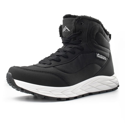 CC-Los Women's Waterproof Outdoor Winter Snow Boots | Faux Rabbit Fur Lining for Warmth | Lightweight TPR Sole | Size 5.5-10