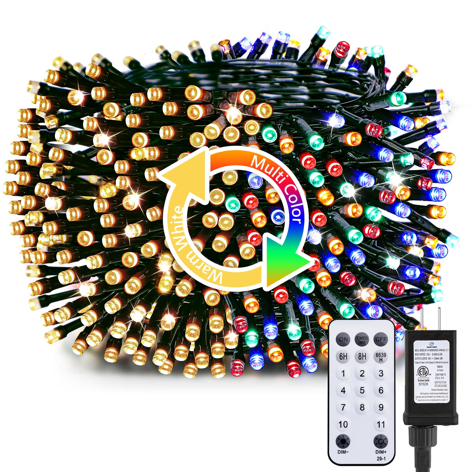 66FT 200 LED Christmas Tree Lights, Twinkle Fairy Lights String with 8 Flashing Modes String Lights for Indoor Bedroom Outdoor Christmas Trees Garland Wreath Holiday Decorations, Warm White