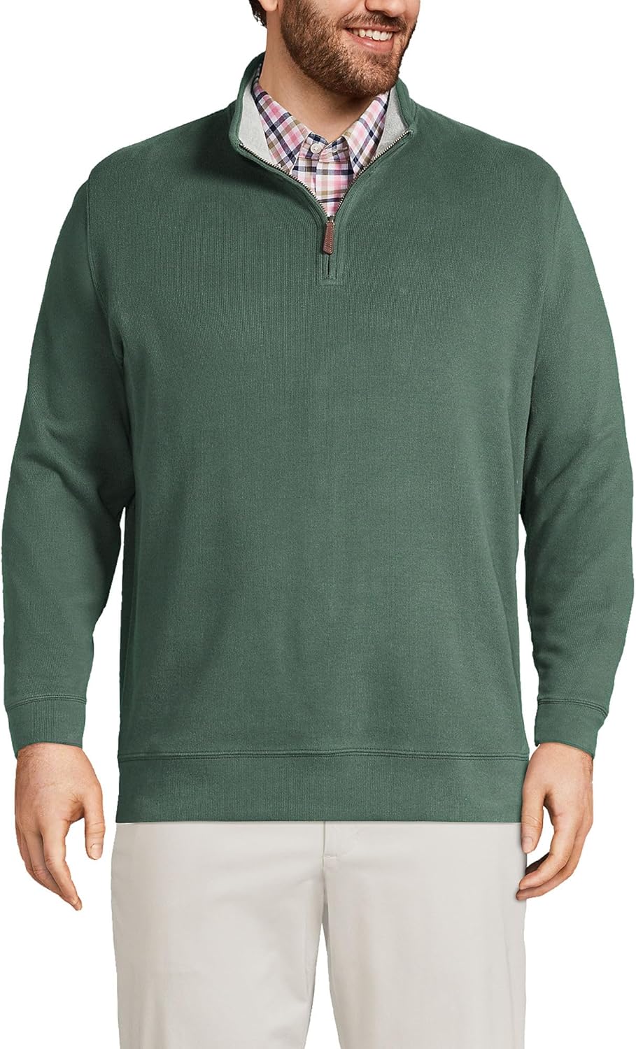 Lands' End Bedford Rib Quarter Zip Sweater