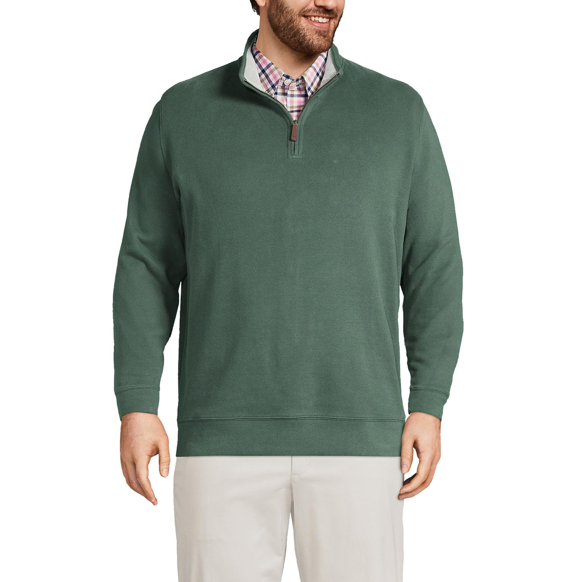 Lands' End Bedford Rib Quarter Zip Sweater