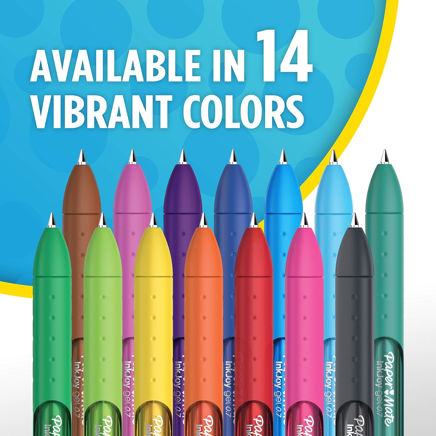 Paper Mate Inkjoy Gel Pen, Stick, Medium 0.7 Mm, Assorted Ink and Barrel Colors, 14/Pack