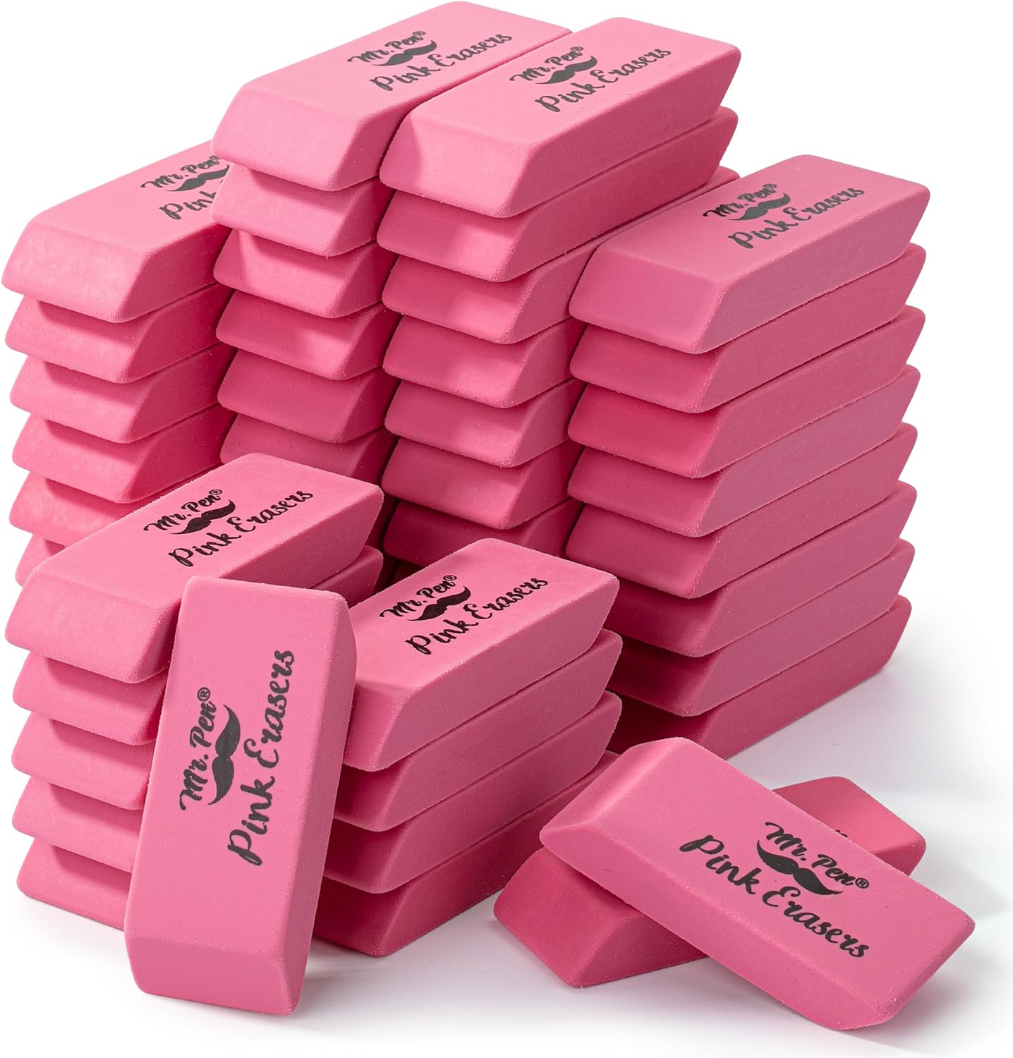 Mr. Pen- Pink Pencil Erasers, 48 Pack, Pink Erasers, Eraser, Erasers for Drawing Eraser Pencil, Pencil Erasers, Back to School Supplies