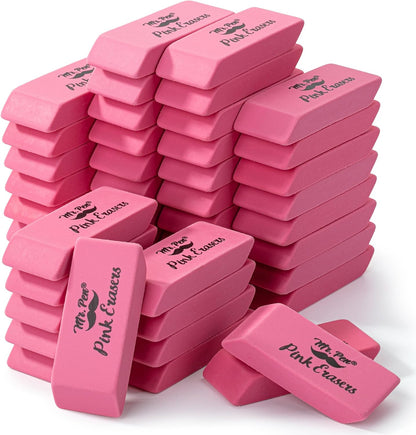 Mr. Pen- Pink Pencil Erasers, 48 Pack, Pink Erasers, Eraser, Erasers for Drawing Eraser Pencil, Pencil Erasers, Back to School Supplies