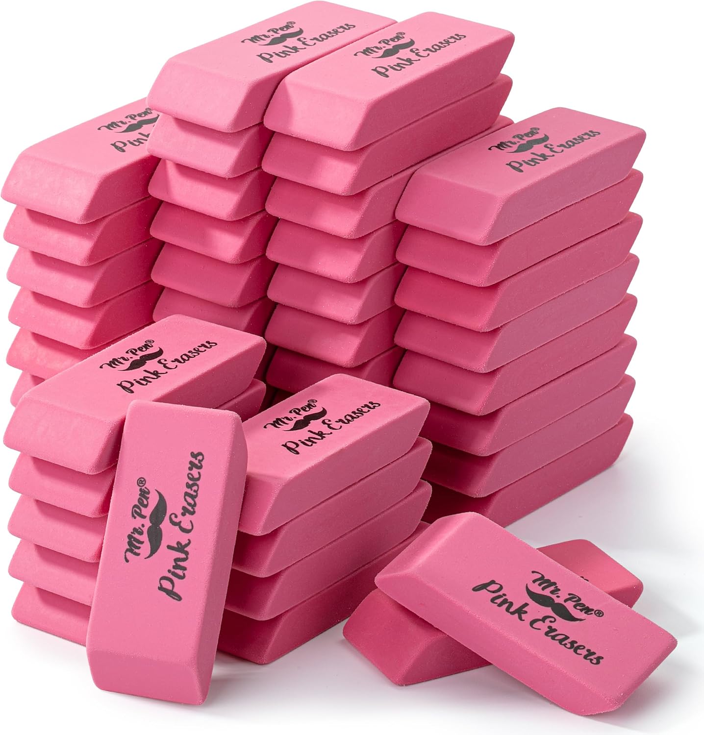 Mr. Pen- Pink Pencil Erasers, 48 Pack, Pink Erasers, Eraser, Erasers for Drawing Eraser Pencil, Pencil Erasers, Back to School Supplies