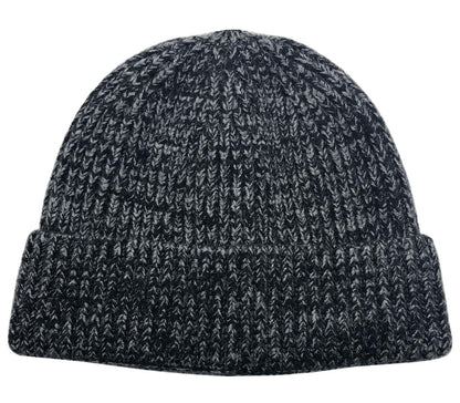 ROYBENS Swag Wool Knit Cuff Short Fisherman Beanie for Men Women, Winter Warm Hats