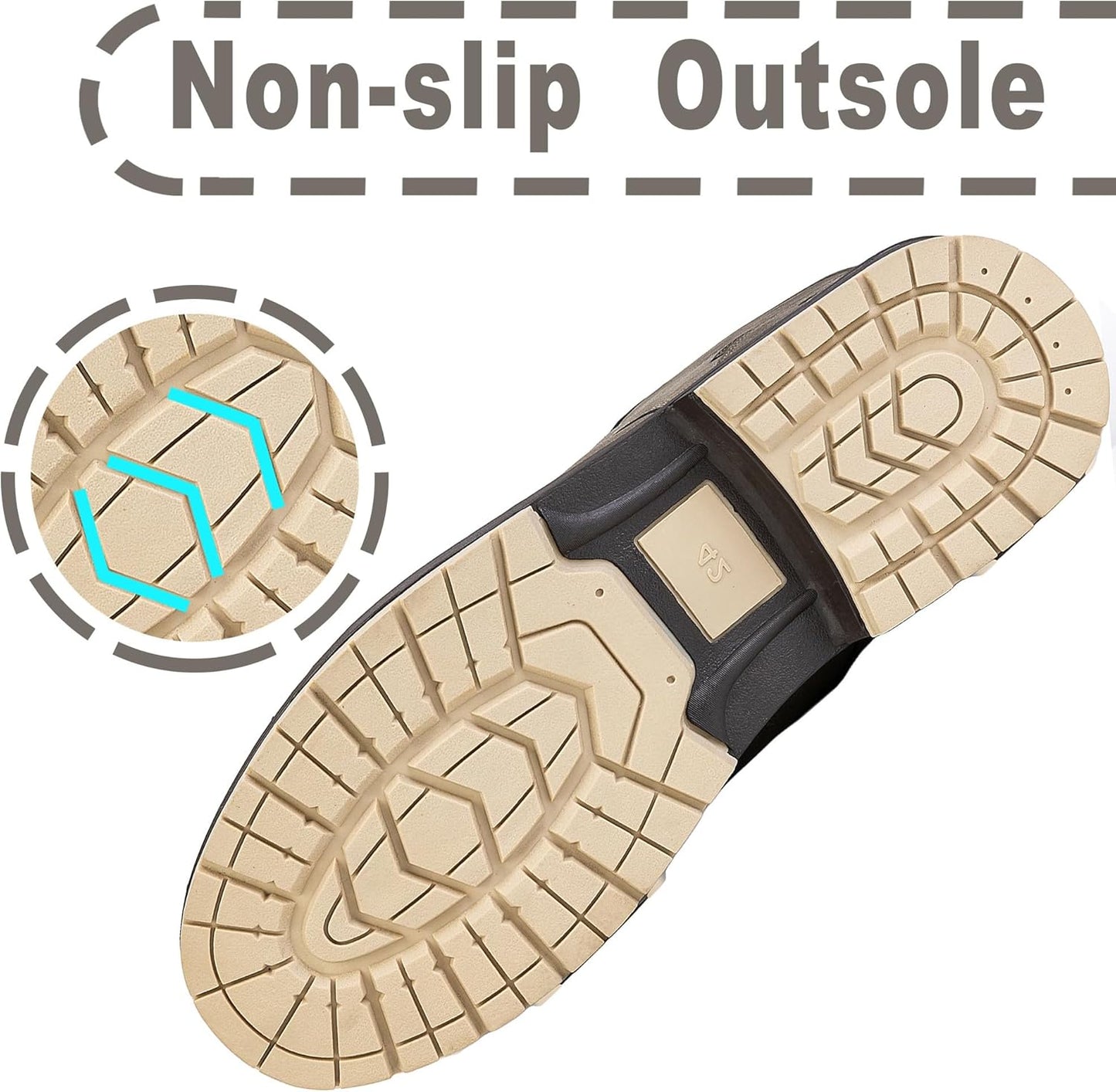 CC-Los Men's Winter Snow Boots with Sherpa Fleece Lining Waterproof Slip-Resistant Insulated Size 8-14