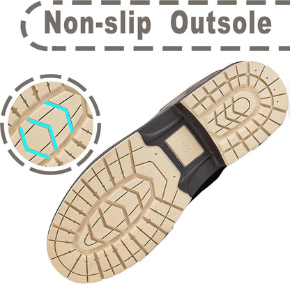 CC-Los Men's Winter Snow Boots with Sherpa Fleece Lining Waterproof Slip-Resistant Insulated Size 8-14