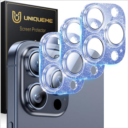 UniqueMe Compatible for 3 Pack iPhone 17 Pro Camera Lens Protector - [Drop Protection] 9H Tempered Glass Camera Cover Screen [Update New Version]【Not for 17 Pro Max】