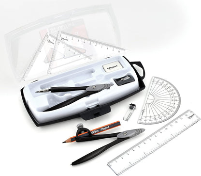 Maped Study Geometry 10 Piece Set - Advanced Student Kit - Precision Tools - Durable & Ergonomic Design - Enhances Creativity - Quality Materials