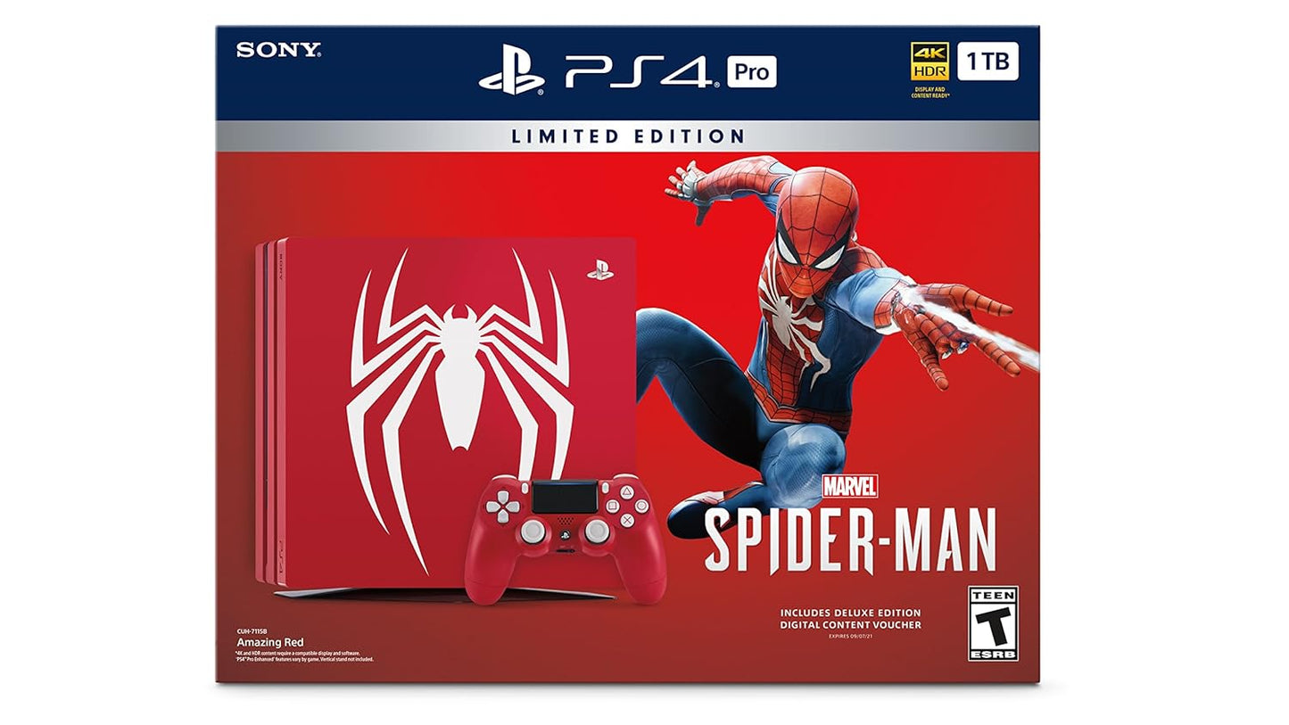 PlayStation 4 Pro 1TB Limited Edition Console - Marvel's Spider-Man Bundle [Discontinued]