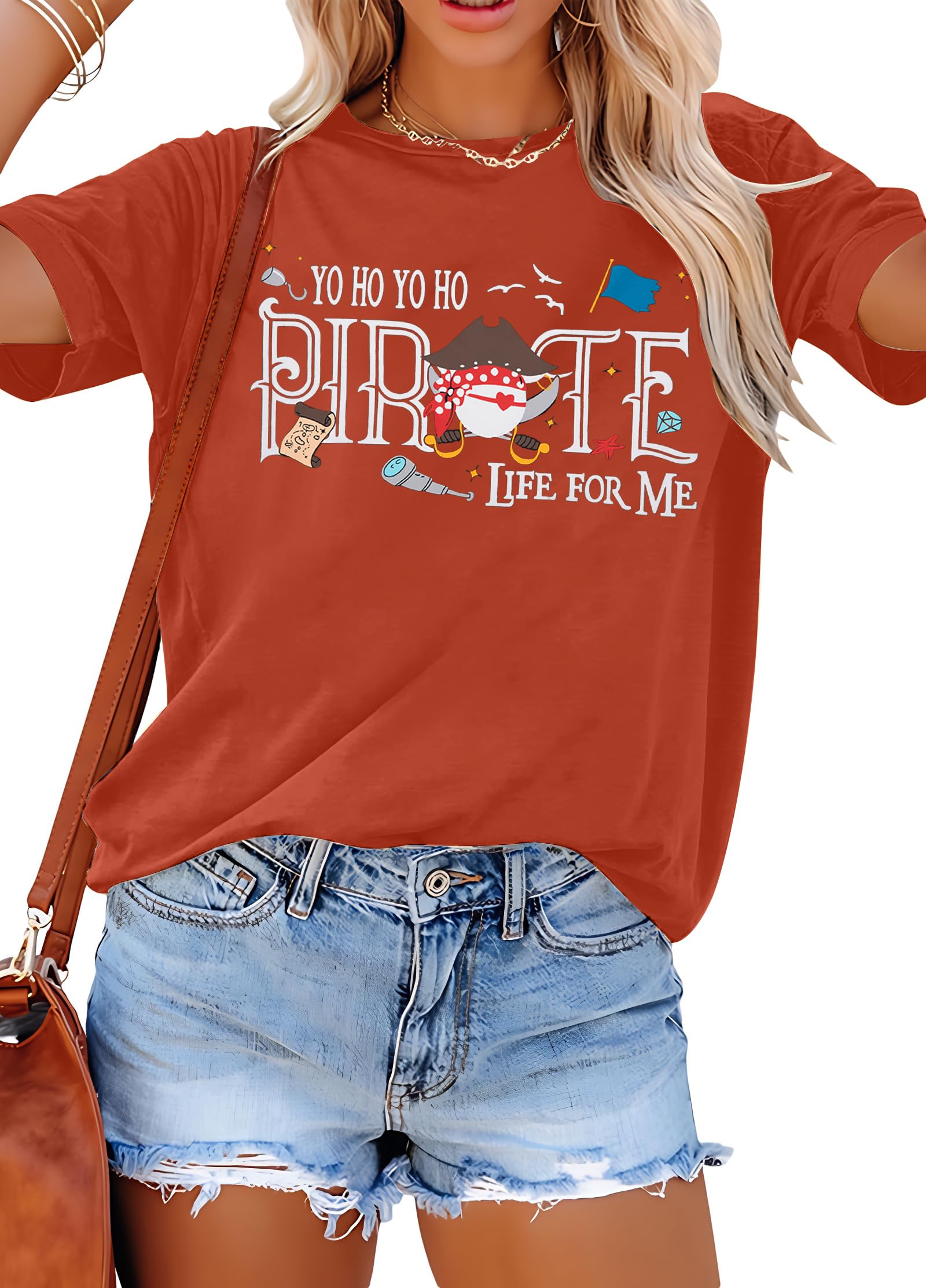 Pirate Shirts Women Yo Ho Yo Ho A Pirate Life for Me Shirt Cruise Tshirt Family Trip Tee Top