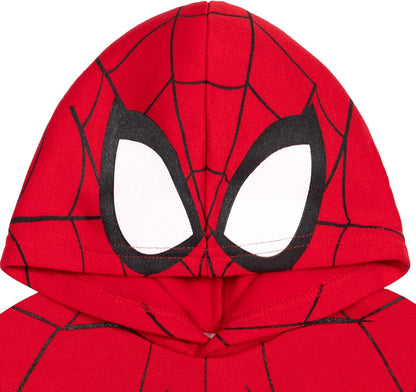 Marvel Avengers Spiderman Boys Fleece Cosplay Pullover Hoodie Toddler to Big Kid