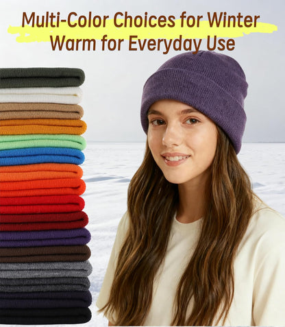 Home Prefer Mens Beanies Cuffed Knitted Winter Hat Watch Skull Cap Warm Beanie Hat for Men Women Unisex Gifts