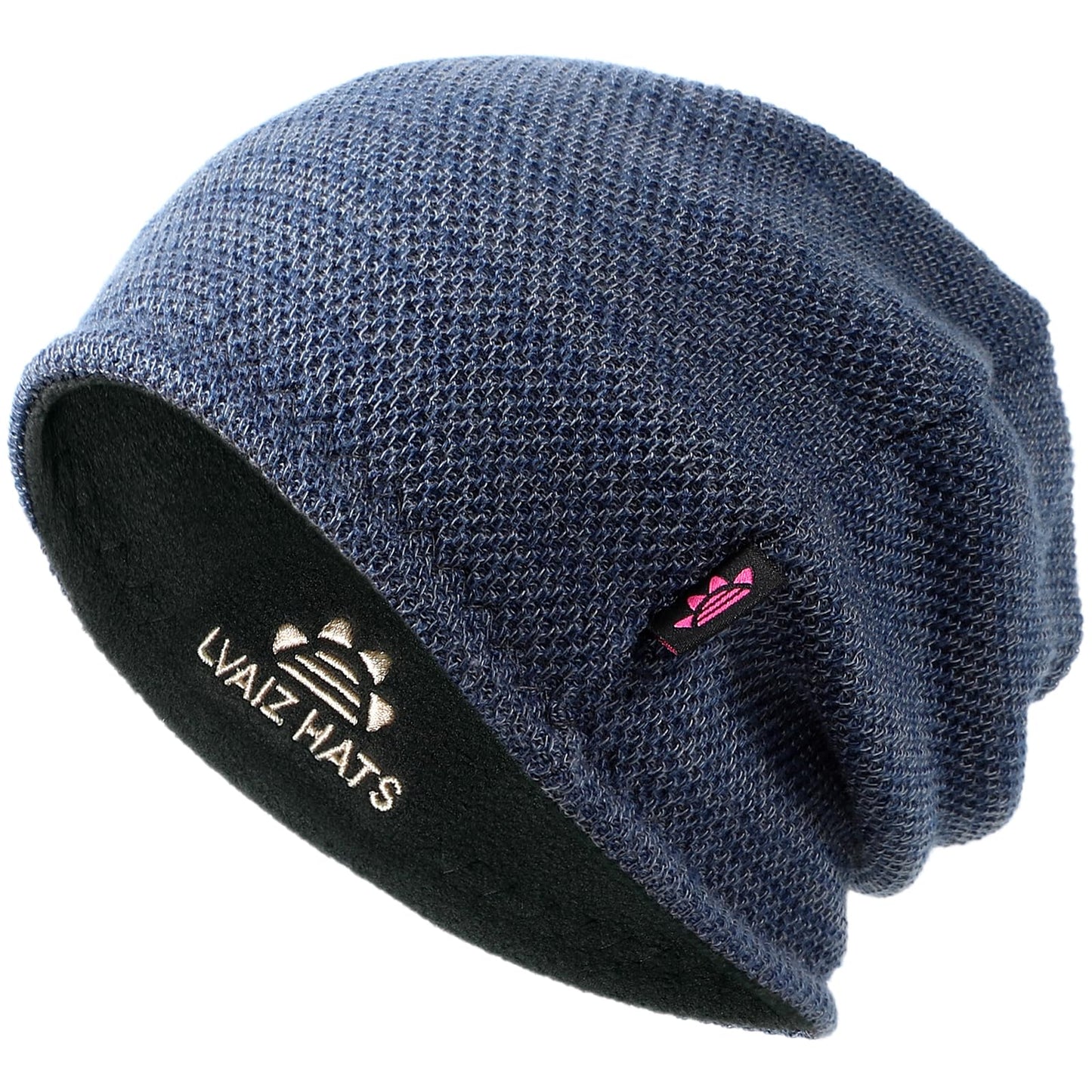 Lvaiz Mens Winter Beanie Hat Warm Fleece Lined Skull Cap for Men Reversible Women Windproof Watch Hat Knit Warm Unisex Beanie