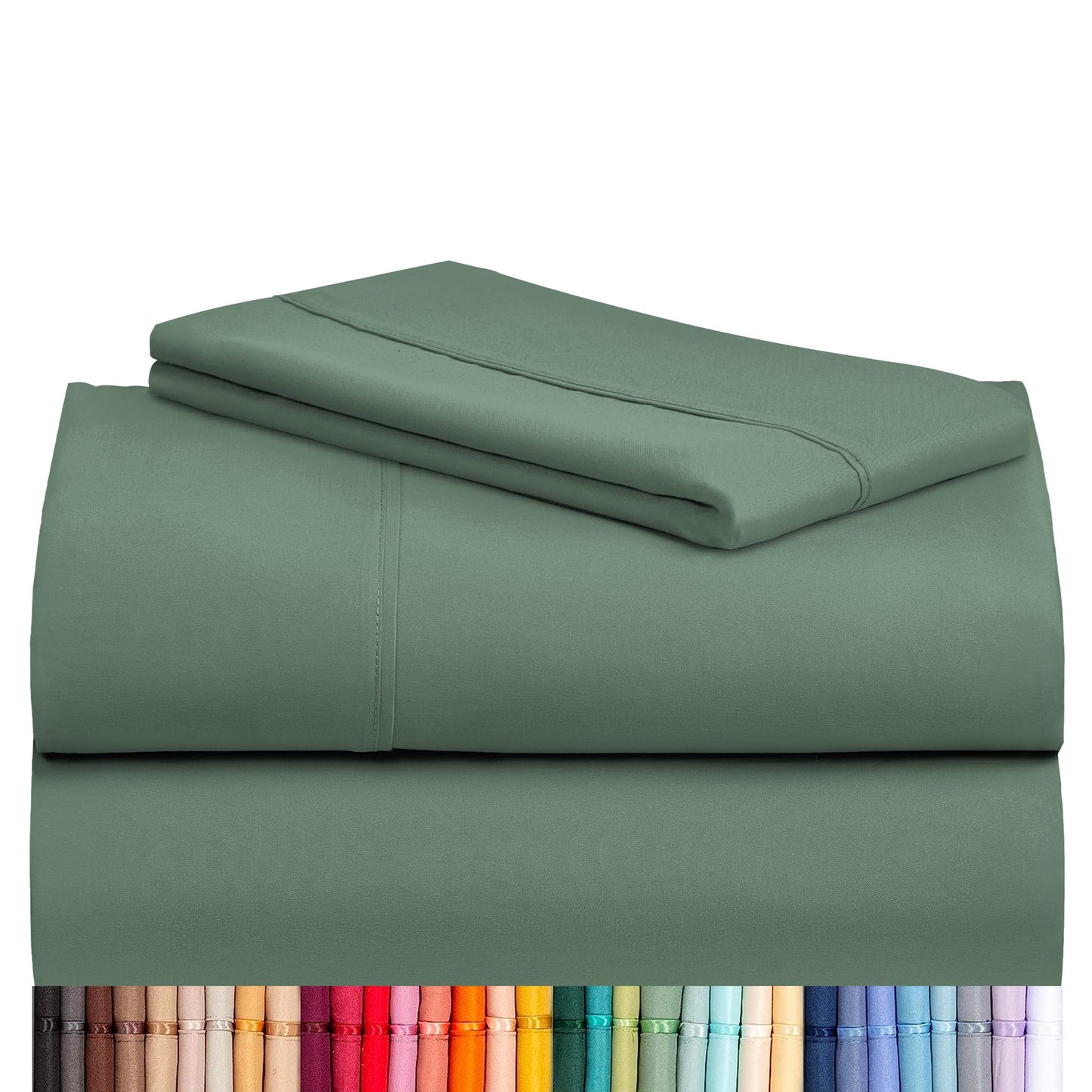 LuxClub 4 PC Queen Sheet Set, Breathable Luxury Bed Sheets, Deep Pockets Wrinkle Free Cooling Sheets Machine Washable Hotel Bedding Silky Soft - Teal Queen