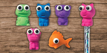 Raymond Geddes Animal Pencil Top Erasers for Kids (Pack of 50)