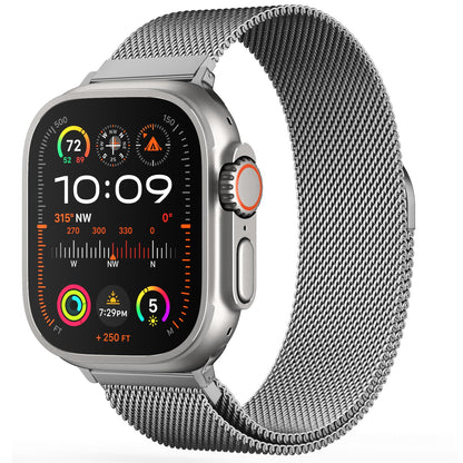Original Milanese Loop Band Compatible with Apple Watch 38mm 40mm 41mm 42mm 44mm 45mm 46mm 49mm - Women & Men Magnetic Closure Adjustable Metal Strap for iWatch Series 11 10 9 8 7 6 5 4 SE2 3 Ultra2 3