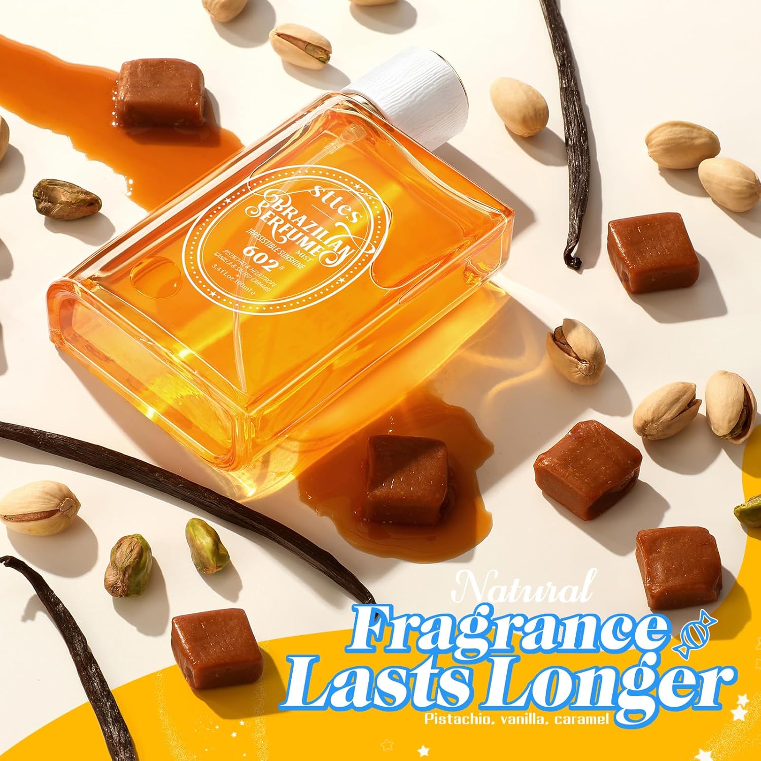 Perfume 602# (Irresistible Sunshine) - Eau de Perfume 100ml (3.4fl oz) Vanilla Gourmet Tune (Caramel Vanilla Flavor)