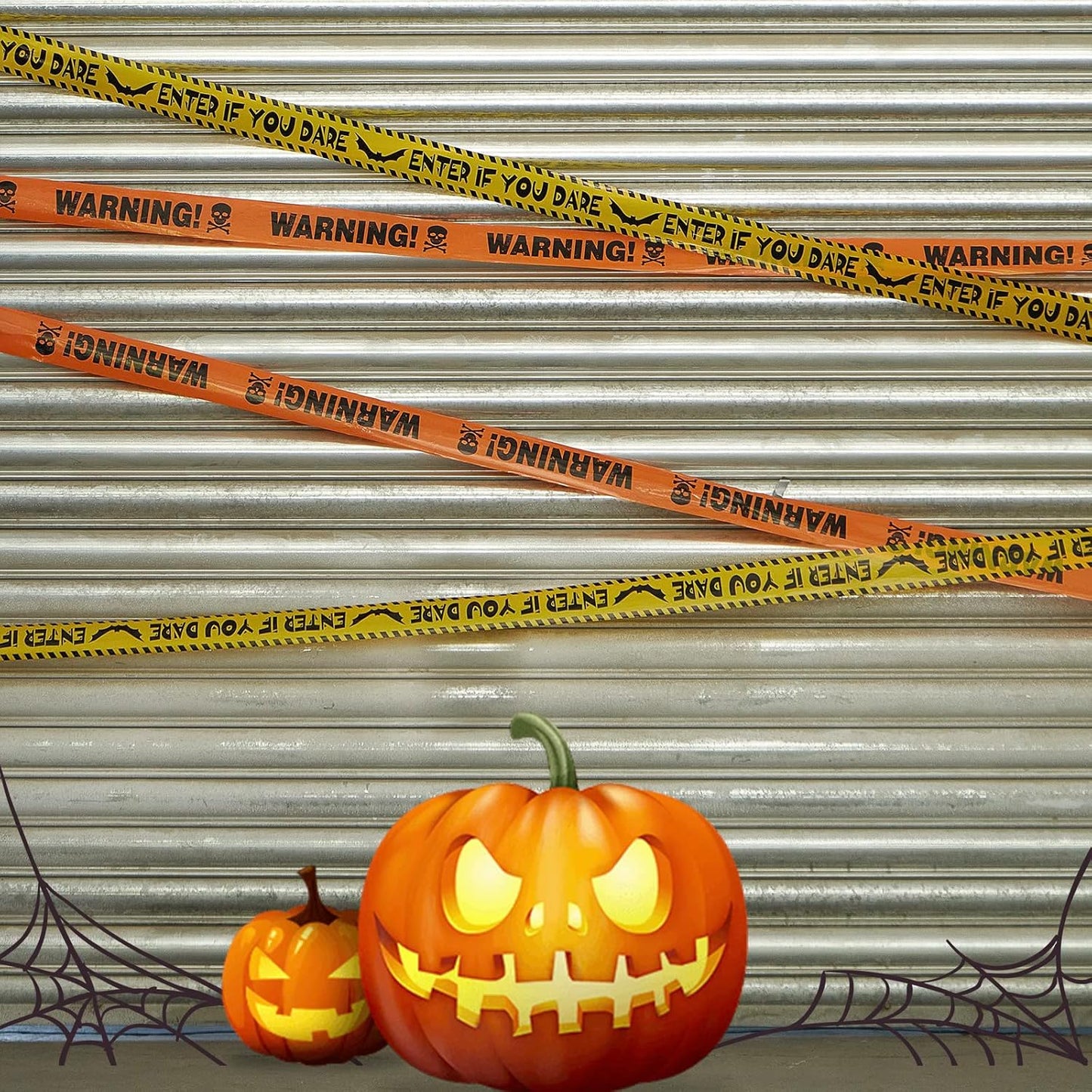 3 Pcs Halloween Fright Tape Bundle - Warning - Enter If You Dare - Haunted Keep Out, 3inx90ft Halloween Decoration Clearance,Caution Tape for Haunted Houses, Danger, Beware and Attention