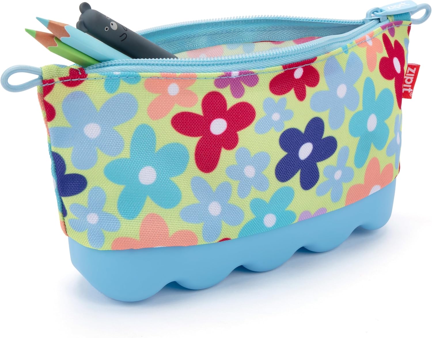 ZIPIT Pencil Case for Girls | Silicone Large Capacity Pencil Pouch | Pencil Bag for School, College and Office