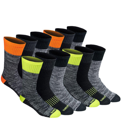 Dickies Men's Dri-Tech Original Moisture Control Crew Socks, Available in M-XXL (6, 12, 18 Pairs)