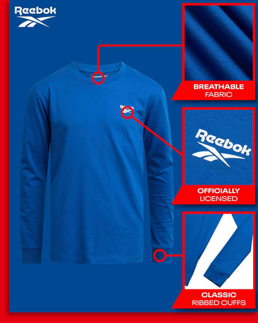 Reebok Boys' Athletic Long Sleeve T-Shirt - Cotton Blend Active Workout Gym and Running Top for Boys (Sizes: 8-14)