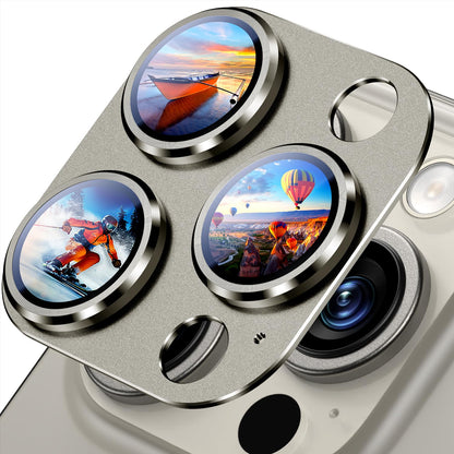 Uyiton Compatible with iPhone 17 Pro Max Camera Lens Protector - [Not Easy to Break][Strong Adsorption][Case-Friendly] Metal Tempered Glass Rear Camera Screen Cover - Deep Blue