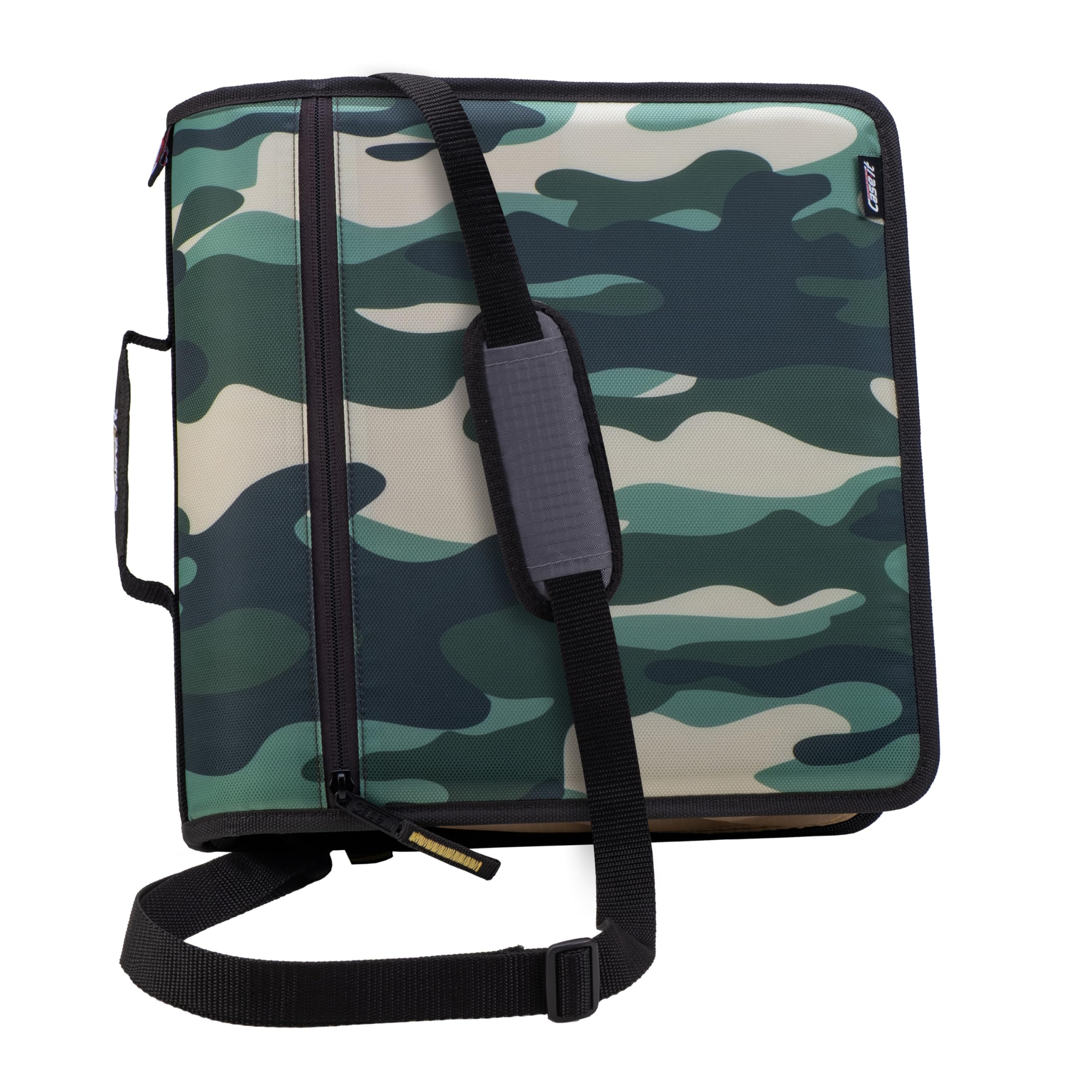 Case-it Mighty Zip Tab School Zipper Binder | 3-Inch O-Rings, 600-Sheet Capacity, 5-Subject Expanding File Folder, Multiple Pockets & Storage Organizer, Shoulder Strap | D-146 Fun Flowers