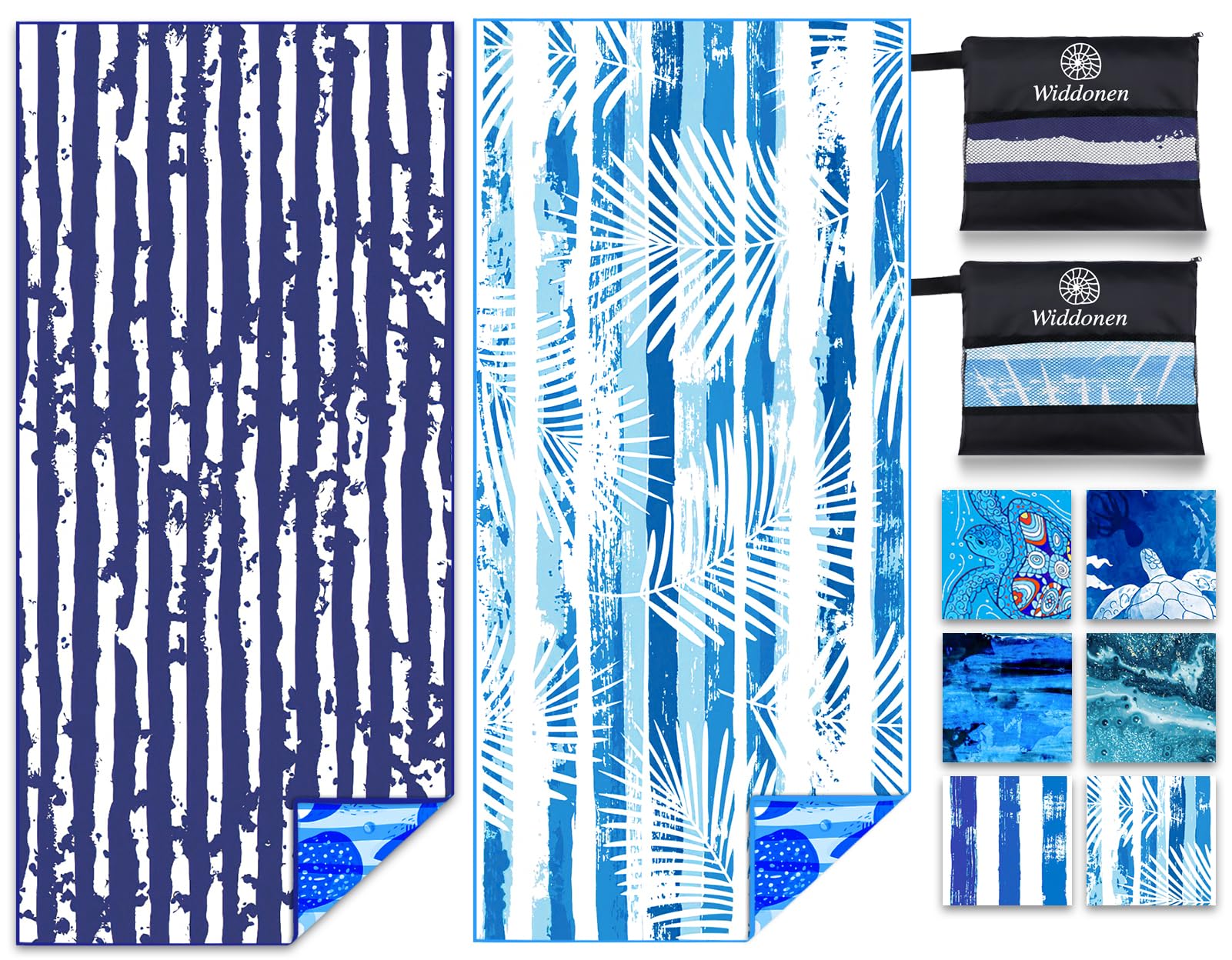 Microfiber Lightweight Beach Towel Sand Free Quick Dry Absorbent Thin Compact Towels for Swimming Pool Camping Beach Accessories Large Easy Pack Travel Things for Vacation Essentials Gift Adult