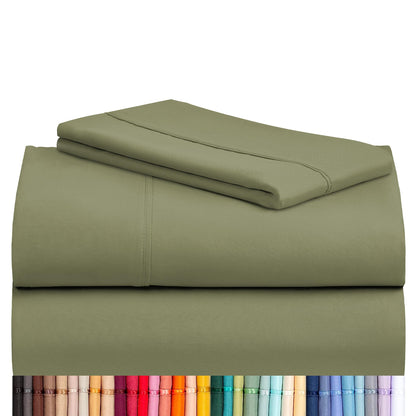 LuxClub 4 PC Queen Sheet Set, Breathable Luxury Bed Sheets, Deep Pockets Wrinkle Free Cooling Sheets Machine Washable Hotel Bedding Silky Soft - Teal Queen