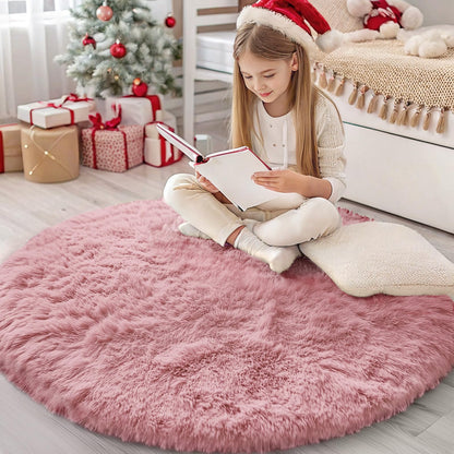 OLANLY Area Rugs for Living Room Bedroom, Machine Washable 4x5.9 ft Soft Fluffy Shaggy Bedside Rug, Indoor Floor Carpet for Kids Girls and Boys, Dorms, Nursery Rooms, Home Decor Aesthetic, Grey