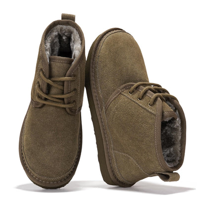 Project Cloud 100% Genuine Leather Ankle Boots for Women - Memory Foam Insole Winter Shoes and Non-Slip Lace-up Fall Boots for Women (Julee)