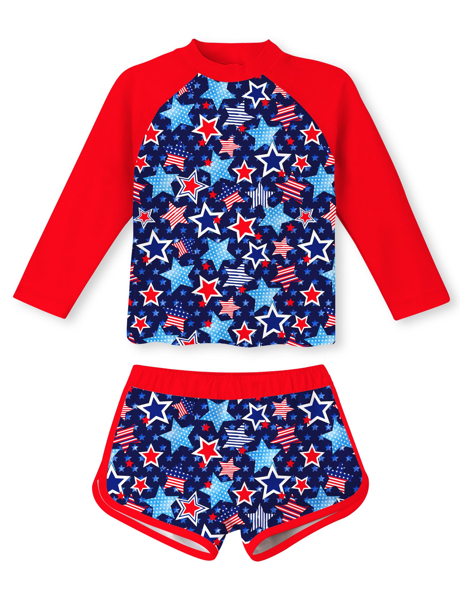 Vogseek Girls Rash Guard Two Pieces Swimsuit Long Sleeve Bathing Suit for 3-10 Years