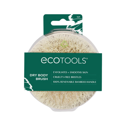 EcoTools Dry Body Brush, Cruelty-Free Bristles Exfoliate & Smooth Skin, Dry Brushing Removes Dry Skin, May Help Improve Circulation & Skin Tone, Eco-Friendly Skincare Tool, Vegan, 1 Count