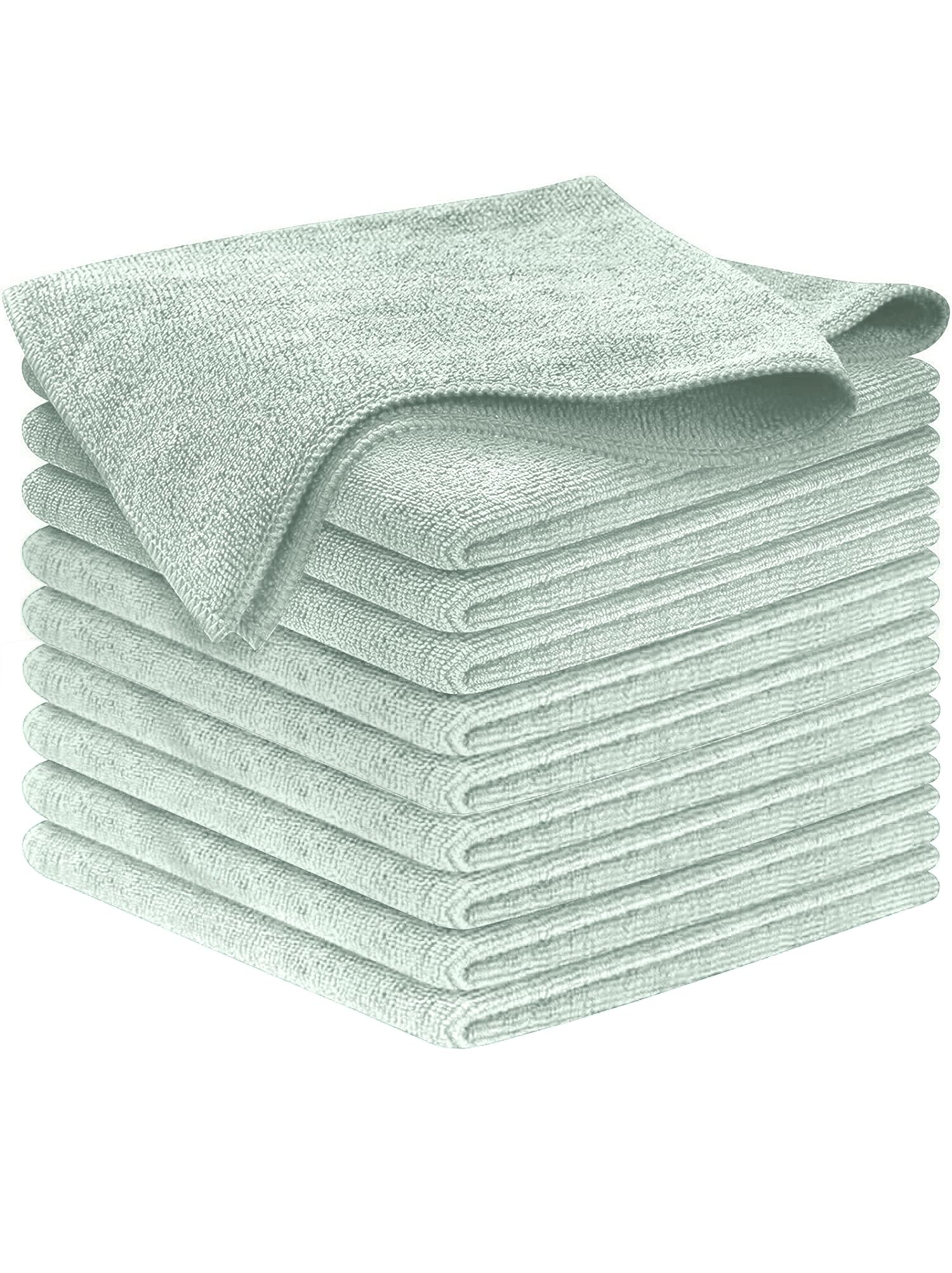 USANOOKS Microfiber Cleaning Cloth Grey - 12 Pcs (12.5"x12.5") - High Performance - 1200 Washes, Ultra Absorbent Microfiber Towel Weave Grime & Liquid for Streak-Free Mirror Shine - Car Washing Cloth