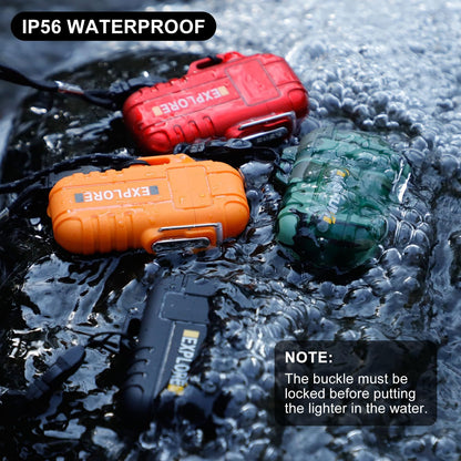 LcFun Waterproof Electric Dual Arc Lighter USB Rechargeable Outdoor Windproof Flameless Plasma Lighters for Camping, Hiking, Adventure, Survival Tactical Gear Gifts for Men